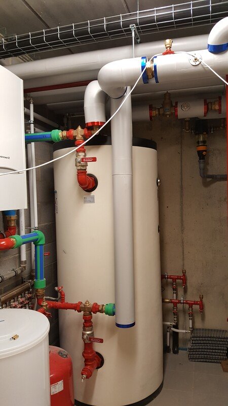 Réalisation privée - Pose d'un système de chauffage avec Jeanfils ( à Liège)